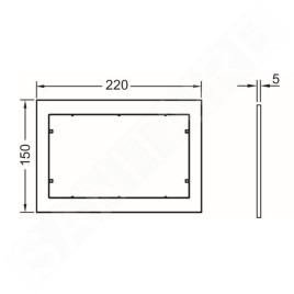 Tece TECEnow - Cadre de montage du bouton de chasse d'eau, chrome mat 9240412