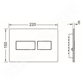Tece TECEsolid - Commande de chasse d'eau finition anti-empreintes, inox brossé 9240434