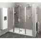 Polysan Zoom Line - Porte de douche 1600 mm, aluminium poli/verre clair ZL1416