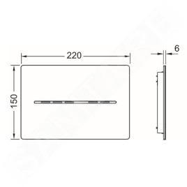Tece TECEsolid electronic - Commande électronique de chasse d'eau, finition anti-empreintes, alimentation depuis pile, inox