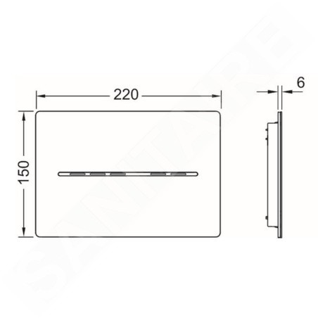 Tece TECEsolid electronic - Commande électronique de chasse d'eau, finition anti-empreintes, alimentation depuis pile, inox