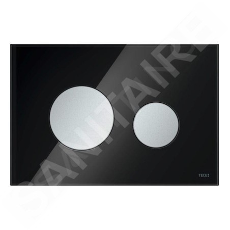 Tece TECEloop - Commande de chasse d'eau, verre noir / chrome mat 9240655