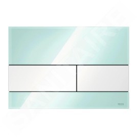 Tece TECEsquare - Commande de chasse d'eau, verre vert / blanc 9240803