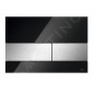 Tece TECEsquare - Commande de chasse d'eau, finition anti-empreintes, verre noir / inox brossé 9240806