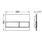 Tece TECEsquare - Commande de chasse d'eau, finition anti-empreintes, verre noir / inox brossé 9240806