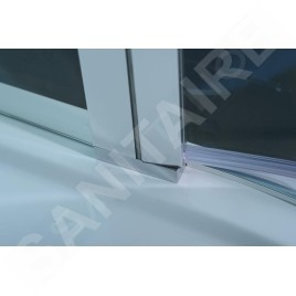 Polysan Zoom Line - Porte de douche 1600 mm, aluminium poli/verre clair ZL1416