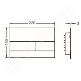 Tece TECEsquare - Commande de chasse d'eau, doré brossé 9240838