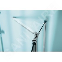 Polysan Zoom Line - Porte de douche 1600 mm, aluminium poli/verre clair ZL1416