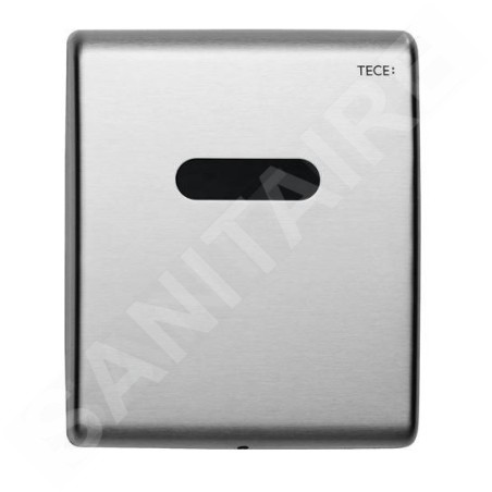 Tece TECEplanus - Commande électronique de chasse d'eau d’urinoir,  alimentation depuis pile, inox brossé 9242350