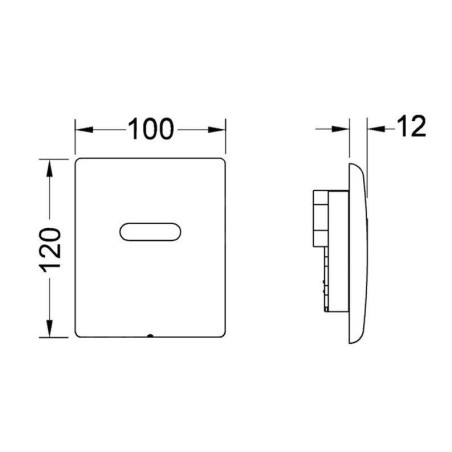 Tece TECEplanus - Commande électronique de chasse d'eau d’urinoir, alimentation secteur, blanc brillant 9242357