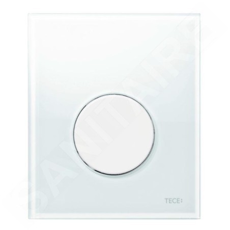 Tece TECEloop - Commande de la chasse d'eau d’urinoir, verre blanc/blanc 9242650