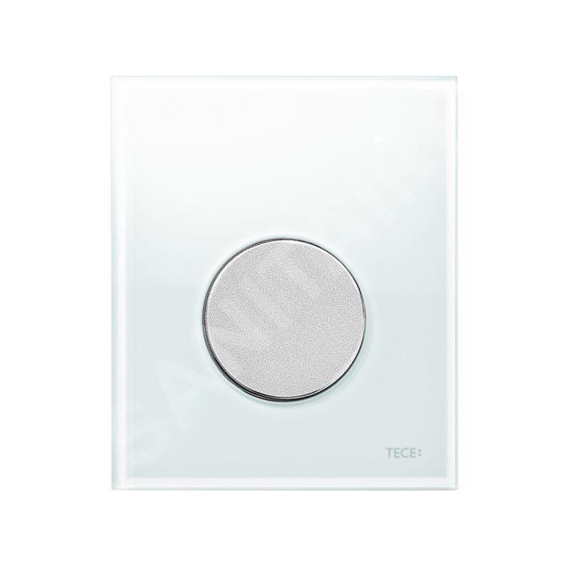 Tece TECEloop - Commande de la chasse d’eau d’urinoir, verre blanc/chrome mat 9242659