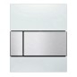 Tece TECEsquare - Commande de la chasse d'eau d’urinoir, finition anti-empreintes, verre blanc/inox brossé 9242801