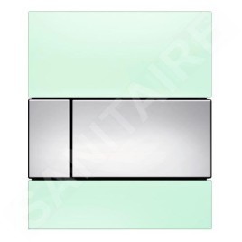 Tece TECEsquare - Commande de chasse d'eau d’urinoir, verre vert/chrome brillant 9242805
