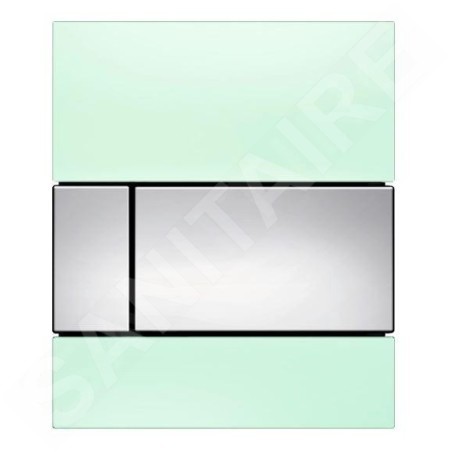 Tece TECEsquare - Commande de chasse d'eau d’urinoir, verre vert/chrome brillant 9242805