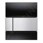 Tece TECEsquare - Commande de la chasse d'eau d’urinoir, finition anti-empreintes, verre noir/inox brossé 9242806