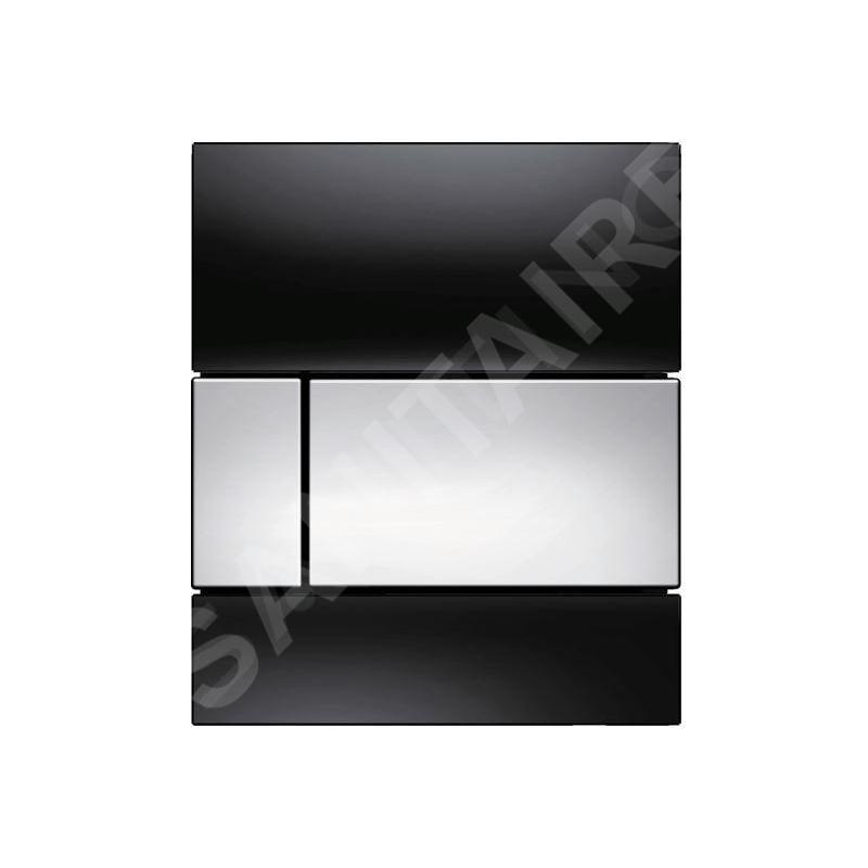 Tece TECEsquare - Commande de la chasse d'eau d’urinoir, verre noir/chrome brillant 9242807