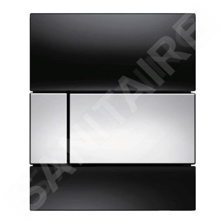 Tece TECEsquare - Commande de la chasse d'eau d’urinoir, verre noir/chrome brillant 9242807
