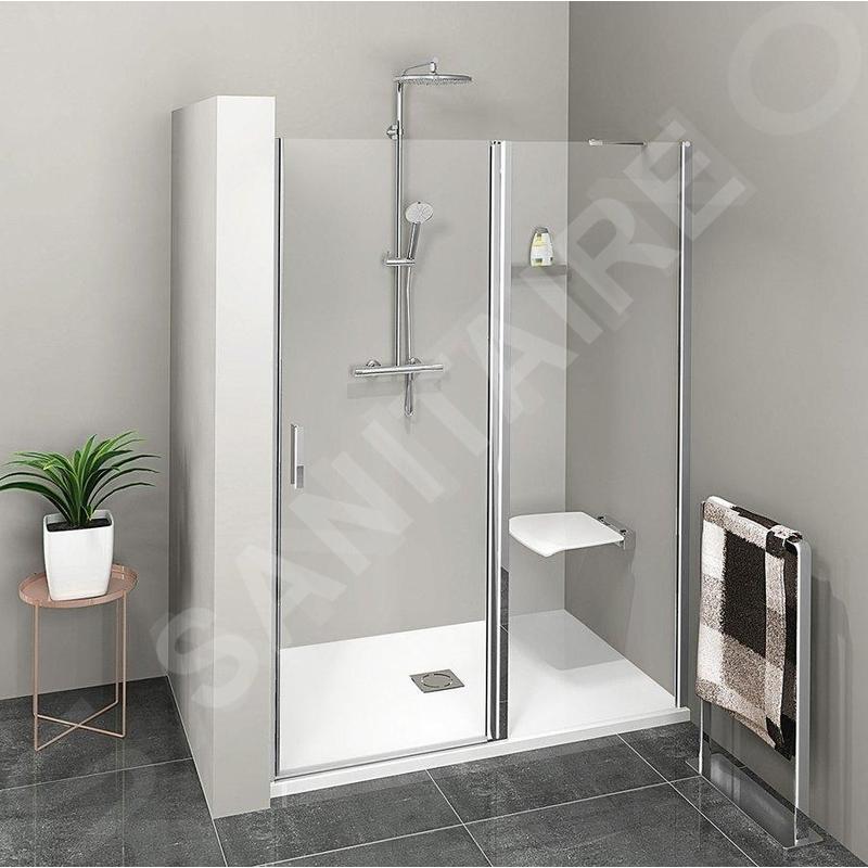 Polysan Zoom Line - Porte de douche 1500 mm, verre clair, aluminium poli ZL1315