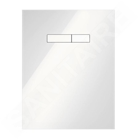 Tece TECElux - Plaque de verre supérieure avec commande manuelle de chasse d’eau, verre blanc/couleur blanche 9650000