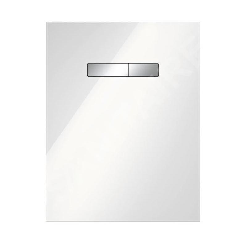 Tece TECElux - Plaque de verre supérieure avec commande manuelle de chasse d’eau, verre noir/chrome brillant 9650001 Tece TECElux - Plaque de verre supérieure avec commande manuelle de chasse d’eau, verre noir/chrome brillant 9650001