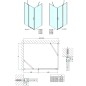 Polysan Zoom Line - Porte de douche 1500 mm, verre clair, aluminium poli ZL1315