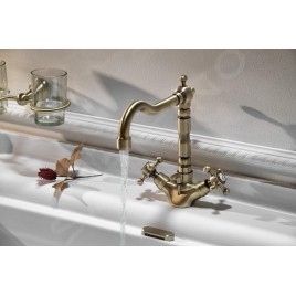 Sapho Antea - Mitigeur de lavabo avec bonde, bronze 3376