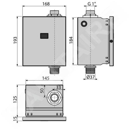 Alcadrain Plaques de commande - Contrôle électronique de la chasse d'eau, alimentation électrique, acier inoxydable ASP3-K