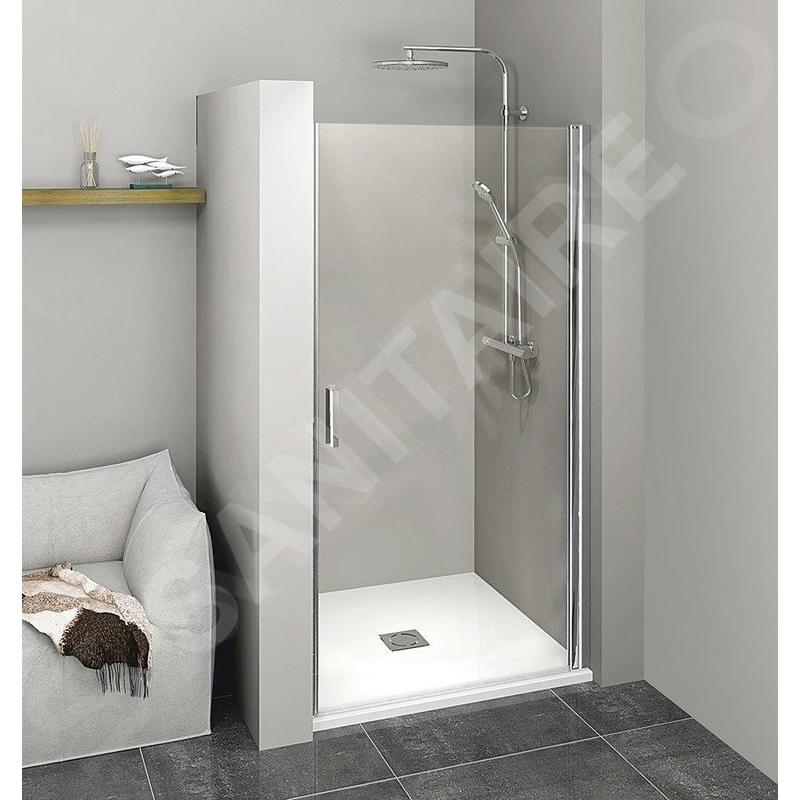 Polysan Zoom Line - Porte de douche 800 mm, verre clair/aluminium poli ZL1280