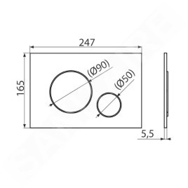 Alcadrain Thin - Plaque de déclenchement, chrome mat M672