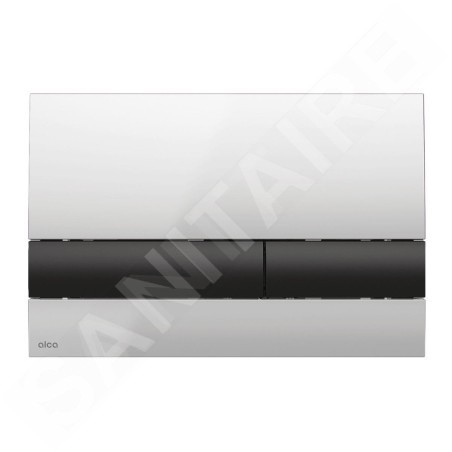 Alcadrain Plaques de commande - Commande affleurante, chrome mat/noir M1712-8
