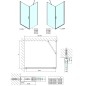 Polysan Zoom Line - Porte de douche 800 mm, verre clair/aluminium poli ZL1280