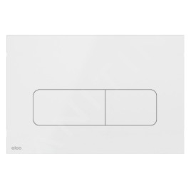 Alcadrain Flat - Plaque de déclenchement, blanc brillant MOON-WHITE