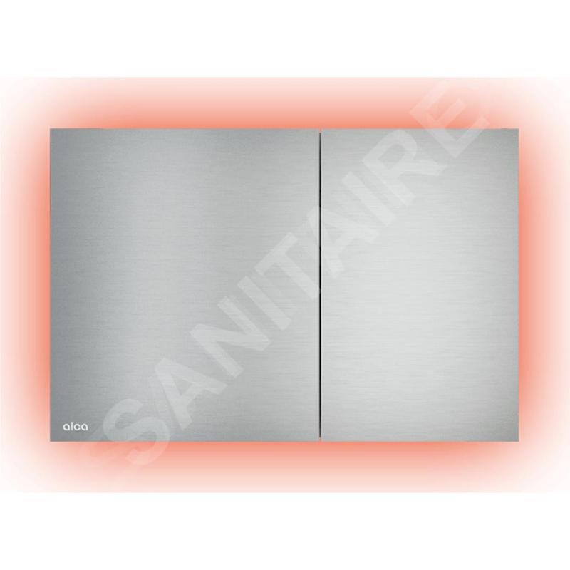 Alcadrain Flat - Commande affleurante, avec rétro-éclairage arc-en-ciel, alunox matt AIR LIGHT R