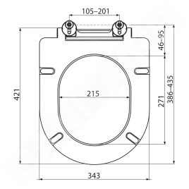 Alcadrain Toiletzittingen - Abattant WC, blanc A678S