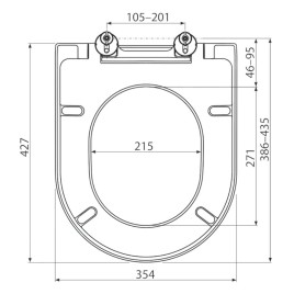 Alcadrain Toiletzittingen - Abattant WC, Softclose, antibactérien, blanc A674S
