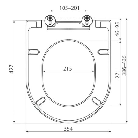 Alcadrain Toiletzittingen - Abattant WC, Softclose, antibactérien, blanc A674S