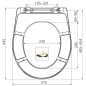 Alcadrain Toiletzittingen - Siège de toilette, Softclose, blanc/fleuri A604 FLOWER