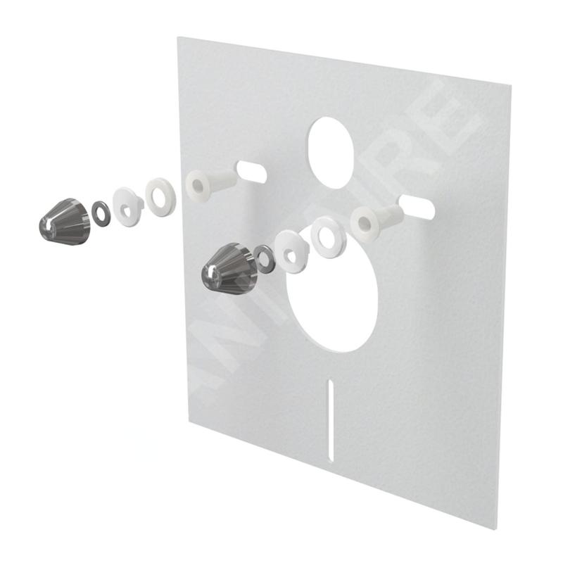 Alcadrain Toilet accessoires - Plaque d'isolation pour toilettes suspendues et bidet avec accessoires, chrome M930CR