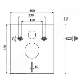 Alcadrain Toilet accessoires - Plaque d'isolation pour toilettes suspendues et bidet avec accessoires, chrome M930CR