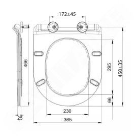 Sapho Accessoires - Abattant WC, SoftClose, blanc PCS081