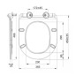 Sapho Accessoires - Abattant WC, SoftClose, blanc PCS081