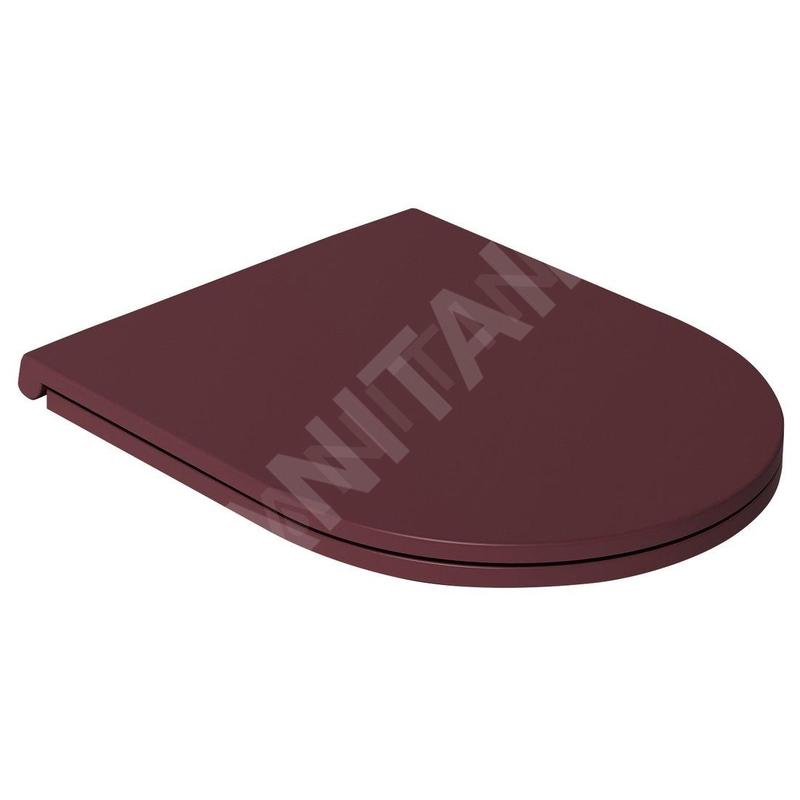Sapho Isvea - Abattant toilette Slim, SoftClose, marron rouge 40KF0543I-S