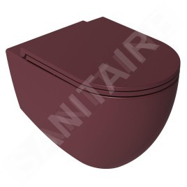 Sapho Isvea - Abattant toilette Slim, SoftClose, marron rouge 40KF0543I-S