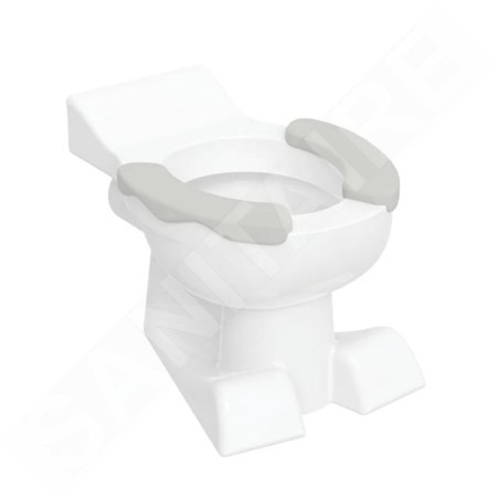 Geberit Bambini - WC sur pied, pour enfants, vidage arrière, blanc / gris 212015000