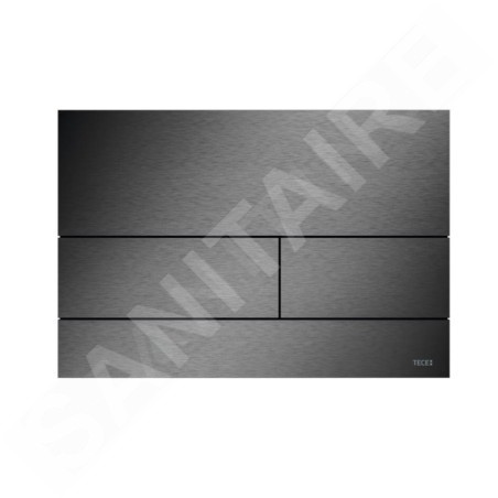 Tece TECEsquare - Plaque de déclenchement, chrome noir brossé 9240846
