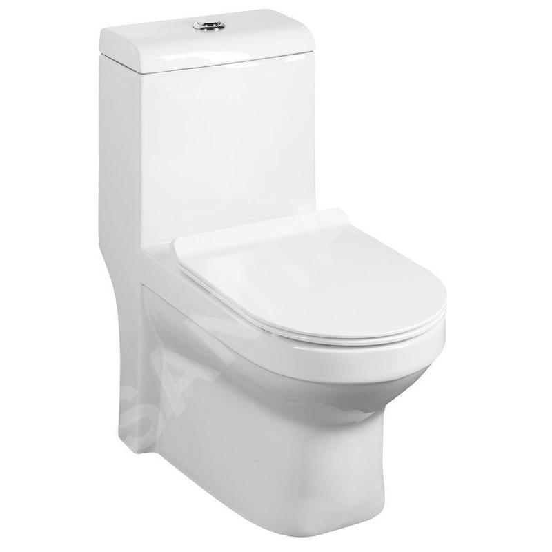 Sapho Hubert - WC à poser, vidange vario, blanc PB304