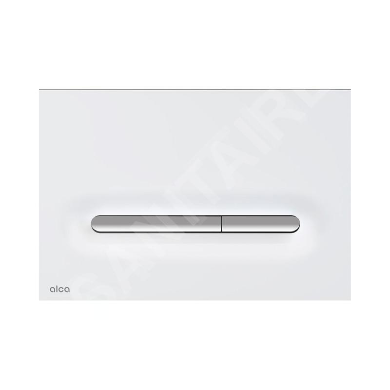 Alcadrain Linka - Commande affleurante, blanc mat/chrome M1876-1