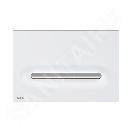 Alcadrain Linka - Commande affleurante, blanc mat/chrome M1876-1