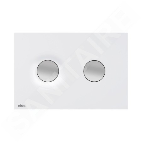 Alcadrain Dot.Dot. - Commande affleurante, blanc mat/chrome M1976-2